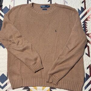 Polo by Ralph Lauren Men's Crewneck Sweater in Tan